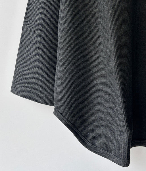 blurhms ROOTSTOCK/ROUGH&SMOOTH THERMAL BASEBALL TEE (HEATHER CHARCOAL)