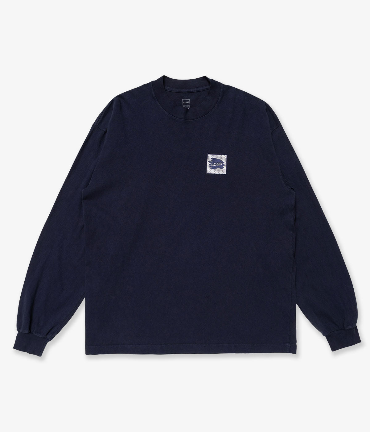 LQQK Studio/LONGSLEEVE BRICK LOGO (NAVY)