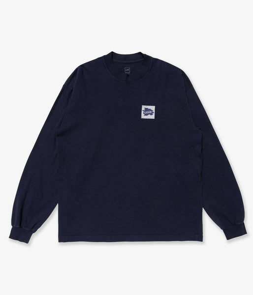 LQQK Studio/LONGSLEEVE BRICK LOGO (NAVY)