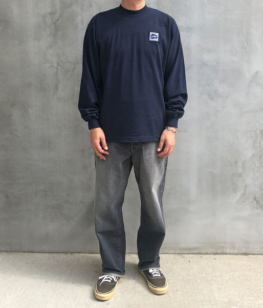 LQQK Studio/LONGSLEEVE BRICK LOGO (NAVY)