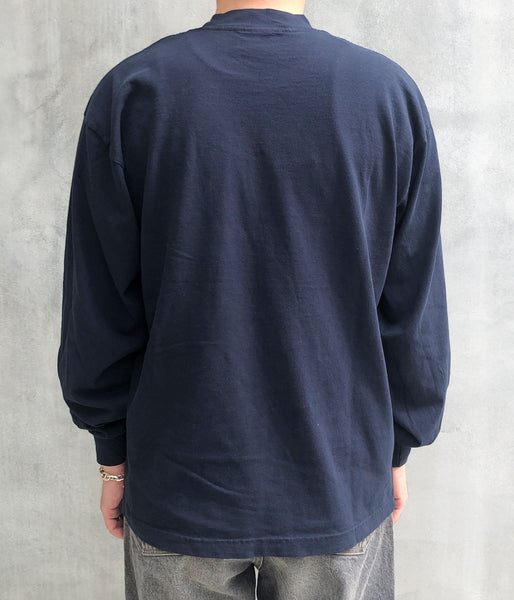 LQQK Studio/LONGSLEEVE BRICK LOGO (NAVY)
