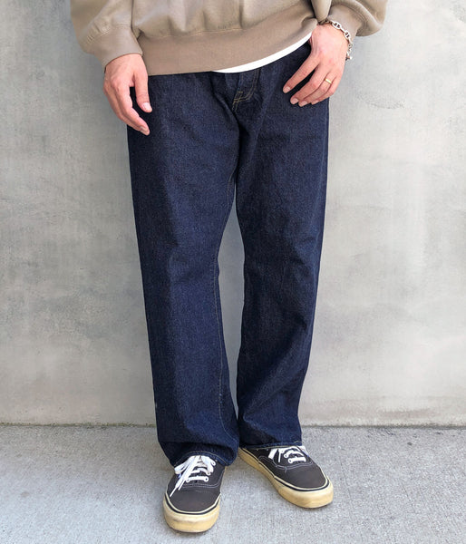 INTERIM/WASH HEAVY KIBATA SHUTTLE WWII 1943 DENIM JEANS (NAVY)