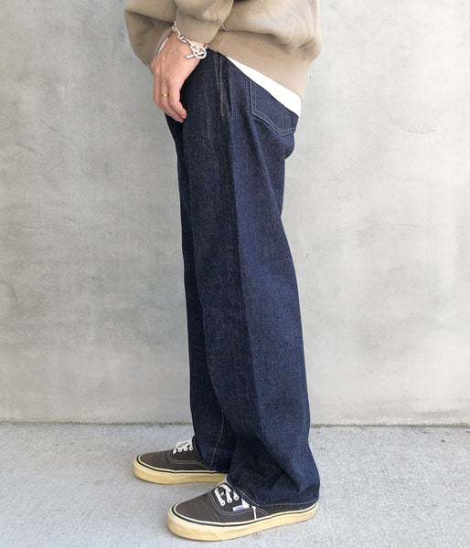 INTERIM/WASH HEAVY KIBATA SHUTTLE WWII 1943 DENIM JEANS (NAVY)