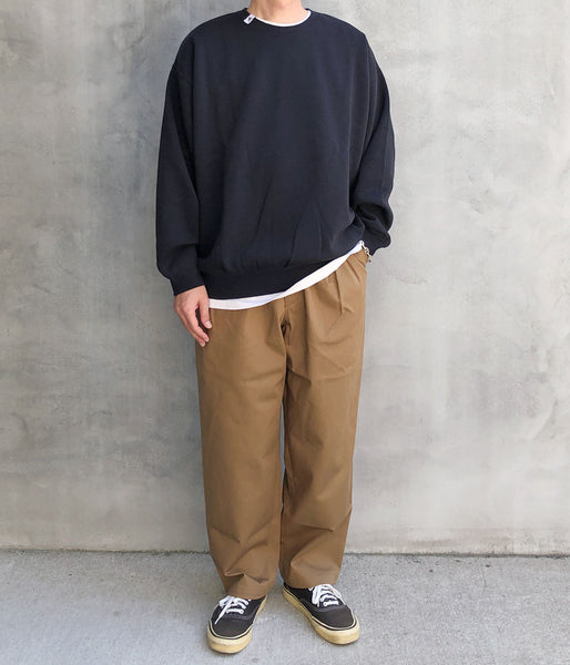 DESCENDANT/DC-3 ORGANIC COTTON TWILL TROUSERS (KhaKee)