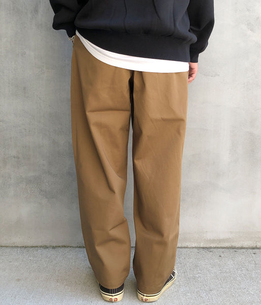 DESCENDANT/DC-3 ORGANIC COTTON TWILL TROUSERS (KhaKee)
