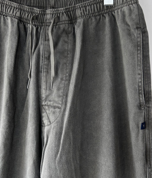 DESCENDANT/SHORE TWILL BEACH TROUSERS PIGMENT DYE (BLACK)
