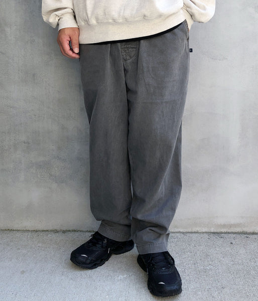 DESCENDANT/SHORE TWILL BEACH TROUSERS PIGMENT DYE (BLACK)