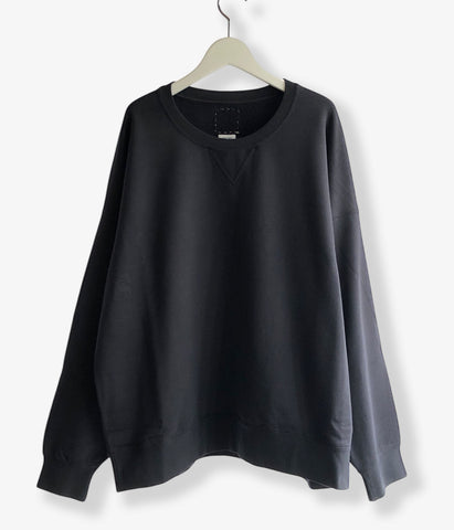 visvim/ULTIMATE JUMBO SB SWEAT L/S (BLACK)