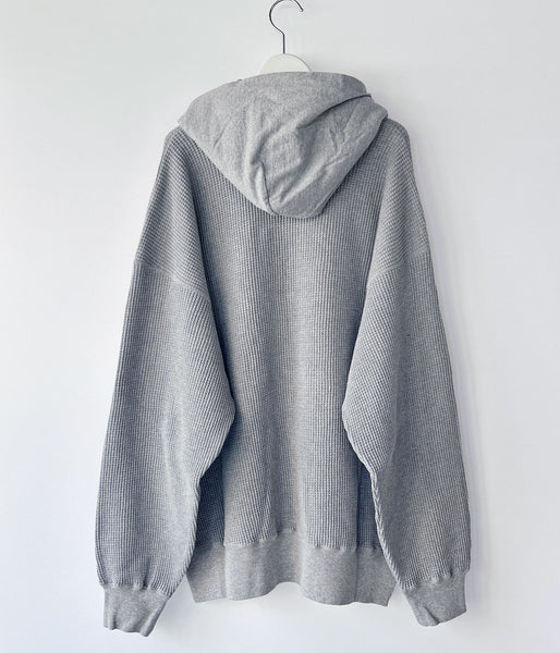 DESCENDANT/CACHALOT WAFFLE HOODY (GRAY)