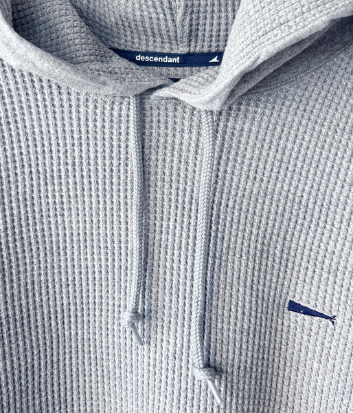 DESCENDANT/CACHALOT WAFFLE HOODY (GRAY)