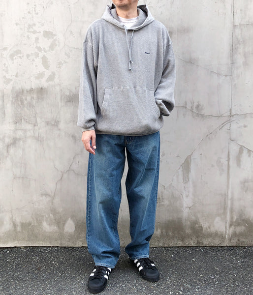 DESCENDANT/CACHALOT WAFFLE HOODY (GRAY)