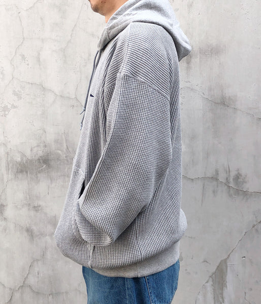 DESCENDANT/CACHALOT WAFFLE HOODY (GRAY)