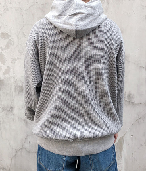 DESCENDANT/CACHALOT WAFFLE HOODY (GRAY)