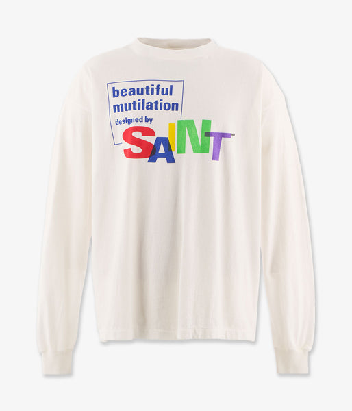 SAINT MICHAEL/LS TEE/BEAUTIFUL SAINT/WHITE