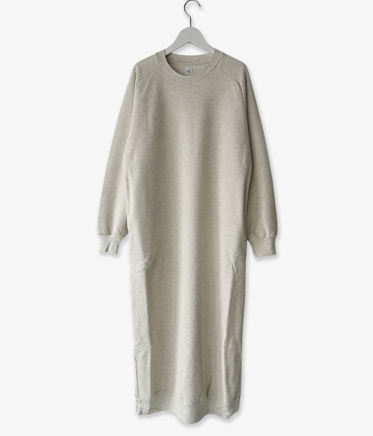 blurhms ROOTSTOCK/ROUGH&SMOOTH CREW-NECK DRESS (HEATHER OATMEAL)