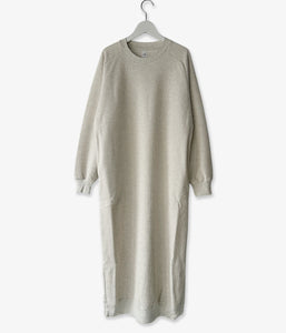 blurhms ROOTSTOCK/ROUGH&SMOOTH CREW-NECK DRESS (HEATHER OATMEAL)