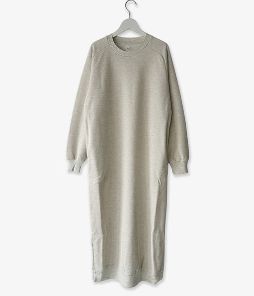blurhms ROOTSTOCK/ROUGH&SMOOTH CREW-NECK DRESS (HEATHER OATMEAL)