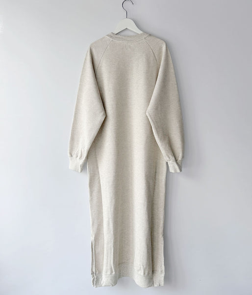 blurhms ROOTSTOCK/ROUGH&SMOOTH CREW-NECK DRESS (HEATHER OATMEAL)