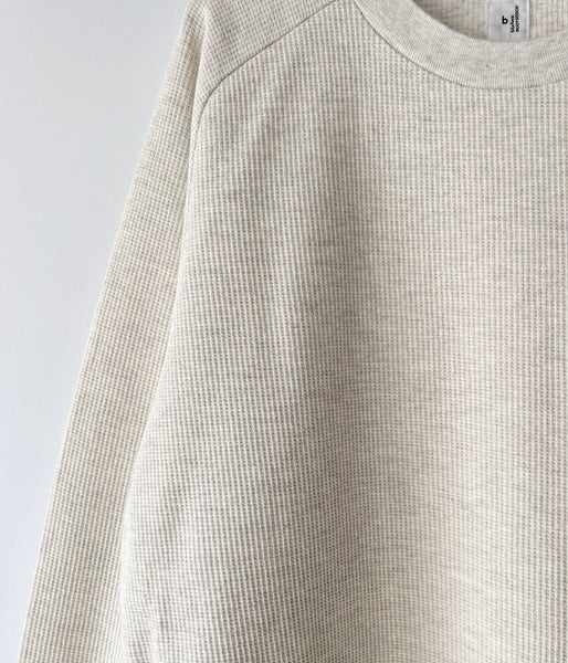 blurhms ROOTSTOCK/ROUGH&SMOOTH CREW-NECK DRESS (HEATHER OATMEAL)