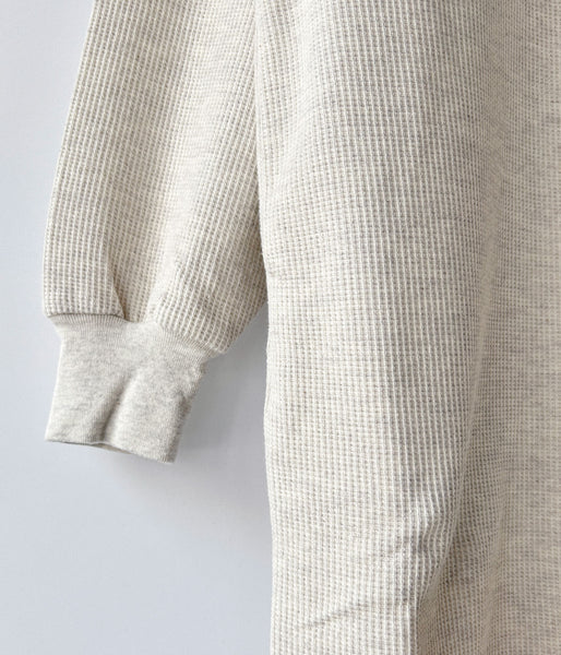 blurhms ROOTSTOCK/ROUGH&SMOOTH CREW-NECK DRESS (HEATHER OATMEAL)