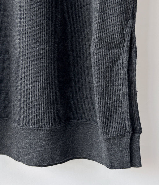 blurhms ROOTSTOCK/ROUGH&SMOOTH CREW-NECK DRESS (HEATHER CHARCOAL)