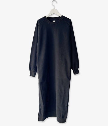 blurhms ROOTSTOCK/ROUGH&SMOOTH CREW-NECK DRESS (BLACK)