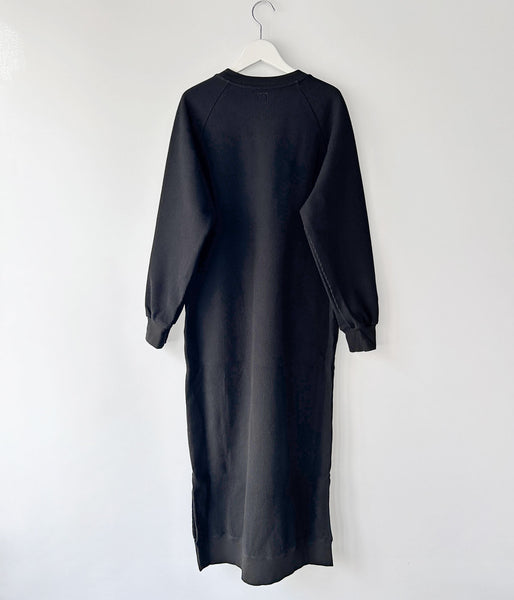 blurhms ROOTSTOCK/ROUGH&SMOOTH CREW-NECK DRESS (BLACK)