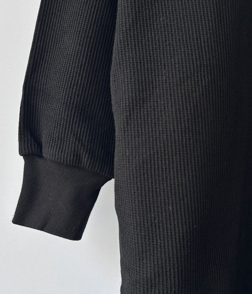 blurhms ROOTSTOCK/ROUGH&SMOOTH CREW-NECK DRESS (BLACK)