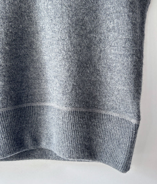 MHL./FELTED DRY WOOL KNITWEAR VEST WOMENS (MID GREY)