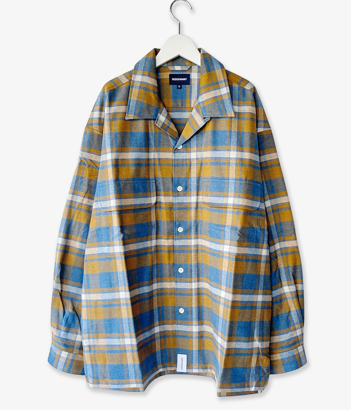 DESCENDANT/MILPITAS PLAID LS SHIRT (ORANGE)