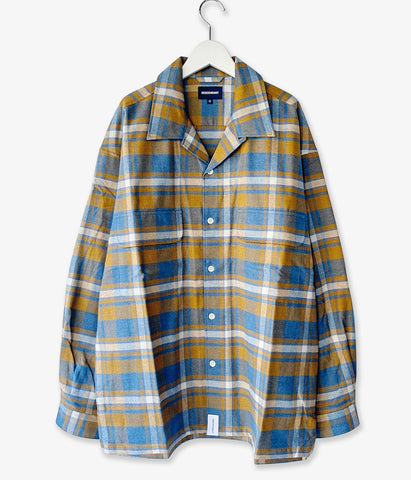 DESCENDANT/MILPITAS PLAID LS SHIRT (ORANGE)