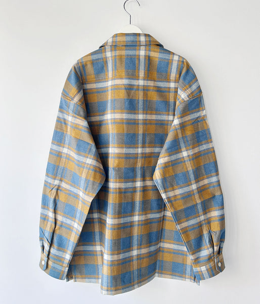 DESCENDANT/MILPITAS PLAID LS SHIRT (ORANGE)
