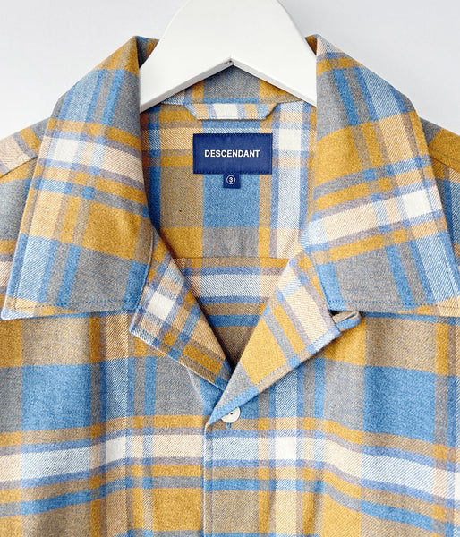 DESCENDANT/MILPITAS PLAID LS SHIRT (ORANGE)