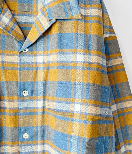 DESCENDANT/MILPITAS PLAID LS SHIRT (ORANGE)