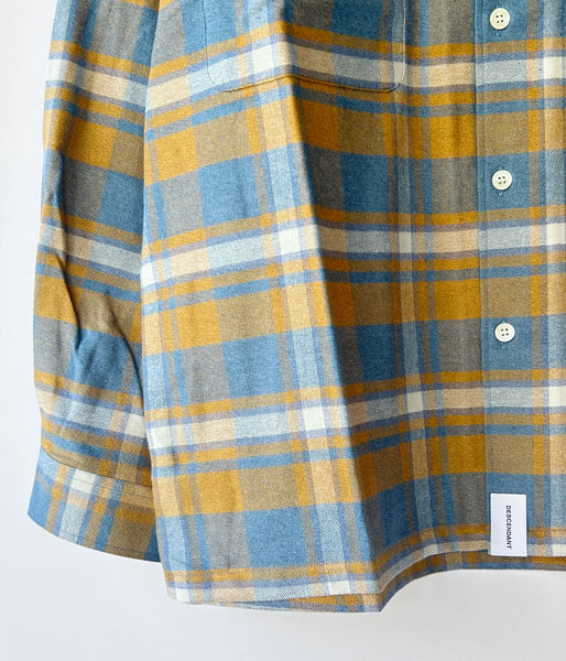 DESCENDANT/MILPITAS PLAID LS SHIRT (ORANGE)