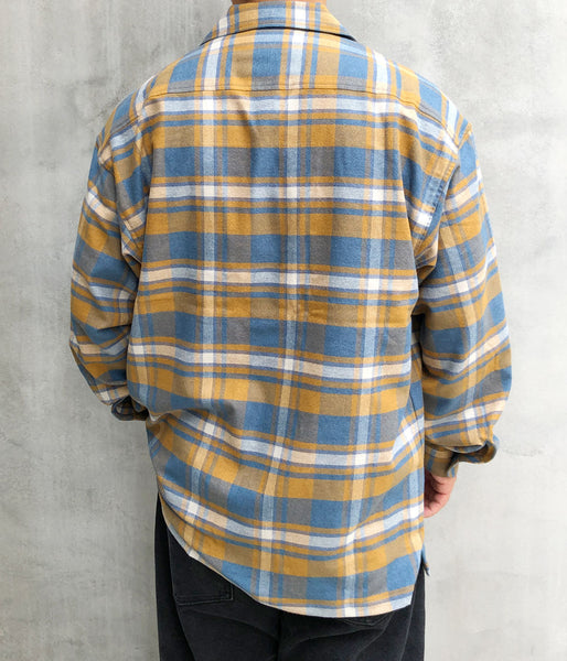 DESCENDANT/MILPITAS PLAID LS SHIRT (ORANGE)