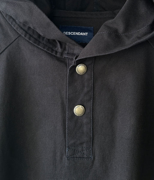 DESCENDANT/MOLE HOODED LS SHIRT (BLACK)