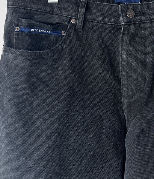 DESCENDANT/1995 DUCK TROUSERS BAGGY (BLACK)