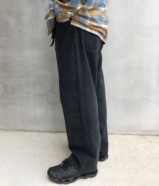 DESCENDANT/1995 DUCK TROUSERS BAGGY (BLACK)