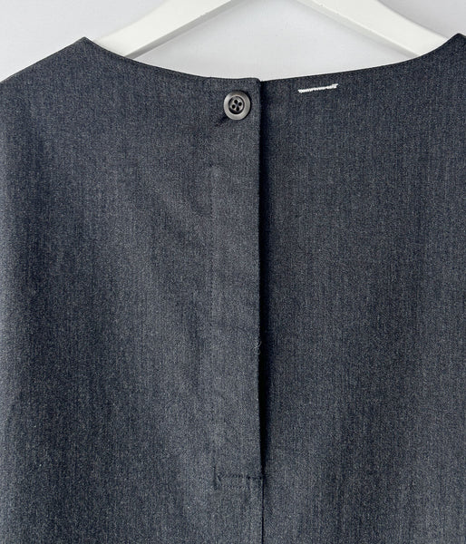 MHL./WOOL COTTON TWILL DRESS (CHARCOAL)