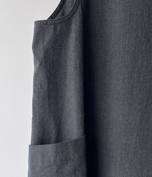 MHL./WOOL COTTON TWILL DRESS (CHARCOAL)