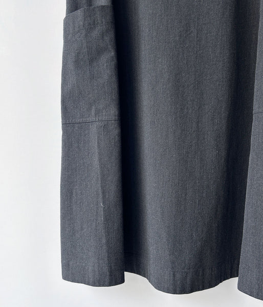 MHL./WOOL COTTON TWILL DRESS (CHARCOAL)
