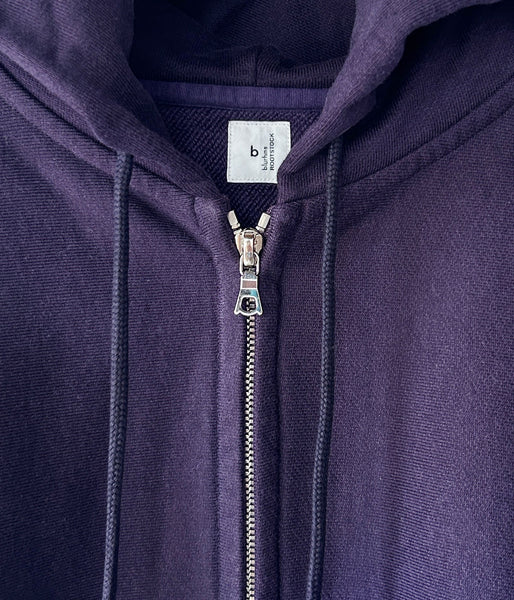 blurhms ROOTSTOCK/ SOFT&HARD SWEAT HOODIE ZIP WIDE (DARK PURPLE)