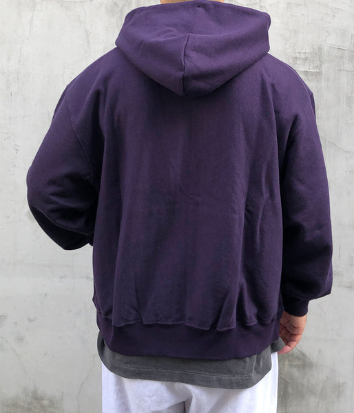 blurhms ROOTSTOCK/ SOFT&HARD SWEAT HOODIE ZIP WIDE (DARK PURPLE)