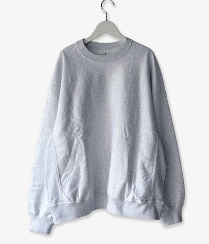 blurhms ROOTSTOCK/SOFT&HARD SWEAT CREW-NECK P/O WIDE (HEATHER WHITE)