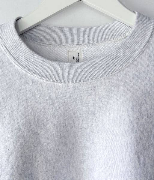 blurhms ROOTSTOCK/SOFT&HARD SWEAT CREW-NECK P/O WIDE (HEATHER WHITE)