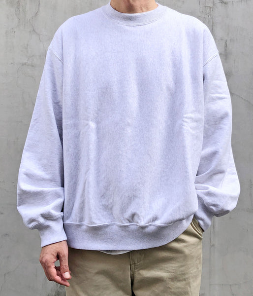 blurhms ROOTSTOCK/SOFT&HARD SWEAT CREW-NECK P/O WIDE (HEATHER WHITE)
