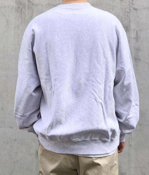 blurhms ROOTSTOCK/SOFT&HARD SWEAT CREW-NECK P/O WIDE (HEATHER WHITE)