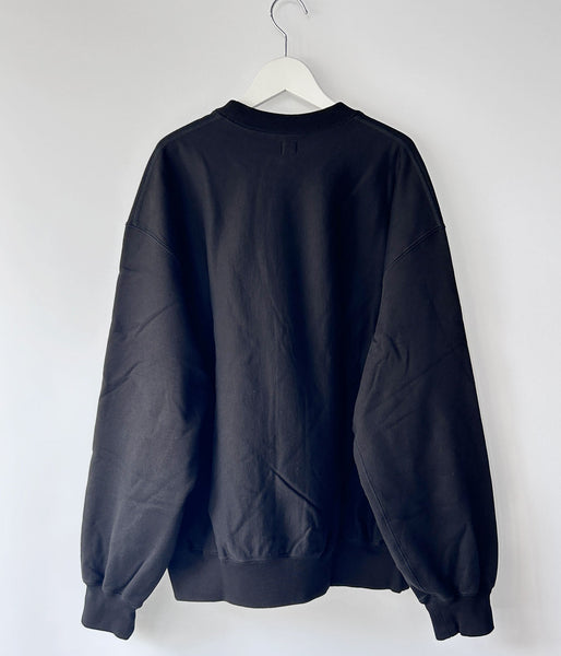 blurhms ROOTSTOCK/SOFT&HARD SWEAT CREW-NECK P/O WIDE (BLACK)