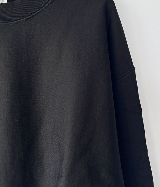 blurhms ROOTSTOCK/SOFT&HARD SWEAT CREW-NECK P/O WIDE (BLACK)
